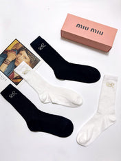 MIUMIU 26S CREW SOCKS 413913 (1 BOX)
