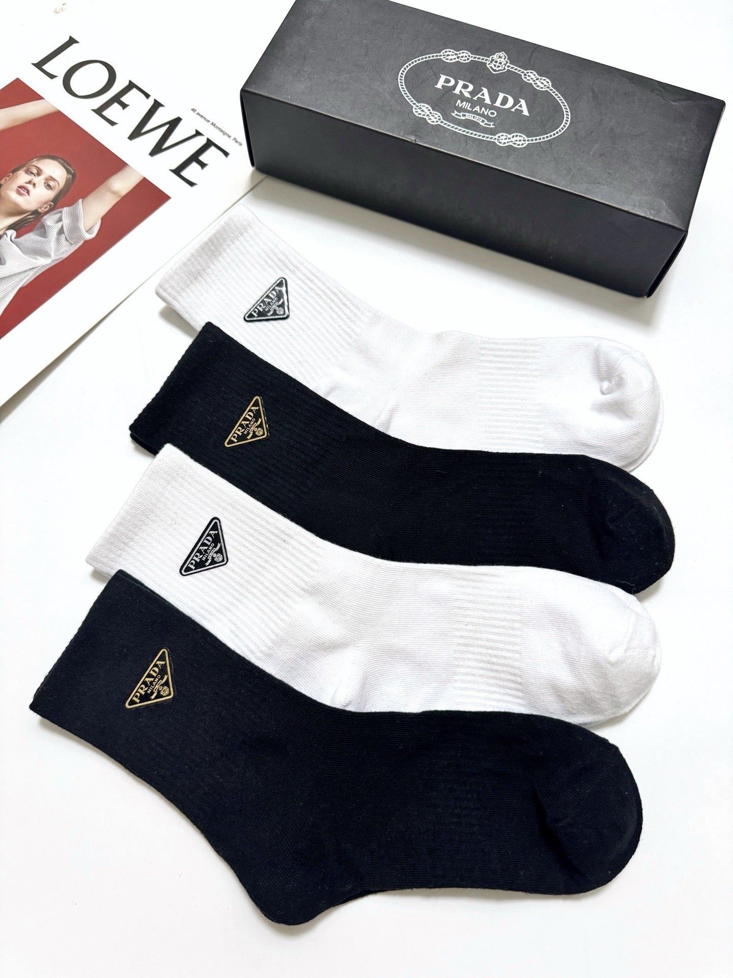 PRADA 26S ANKLE SOCKS 413923 (1 BOX)