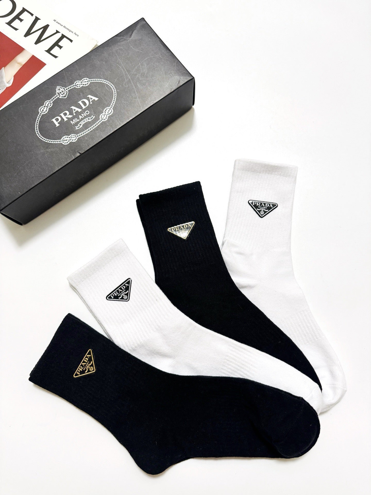 PRADA 26S ANKLE SOCKS 413923 (1 BOX)