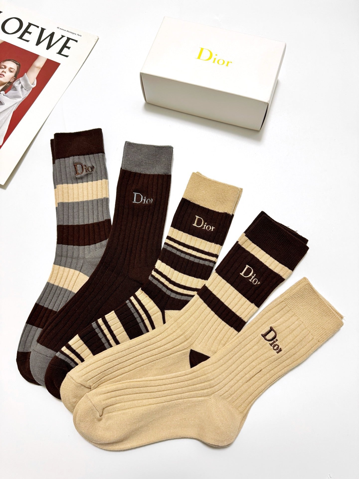 DIOR 26S CREW SOCKS 413925 (1 BOX)