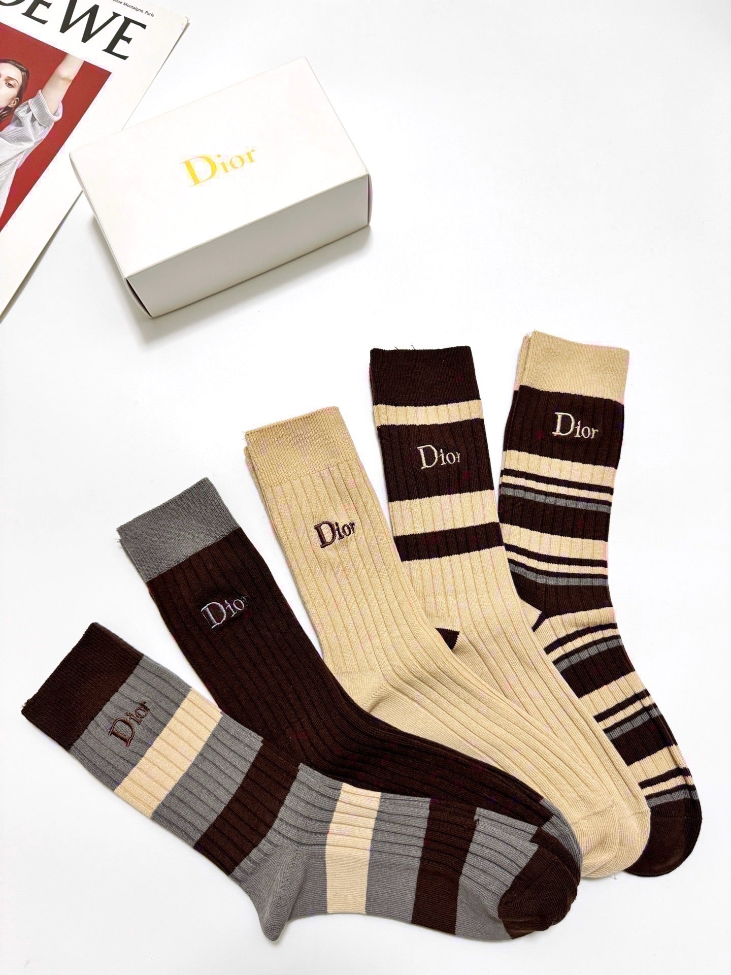 DIOR 26S CREW SOCKS 413925 (1 BOX)