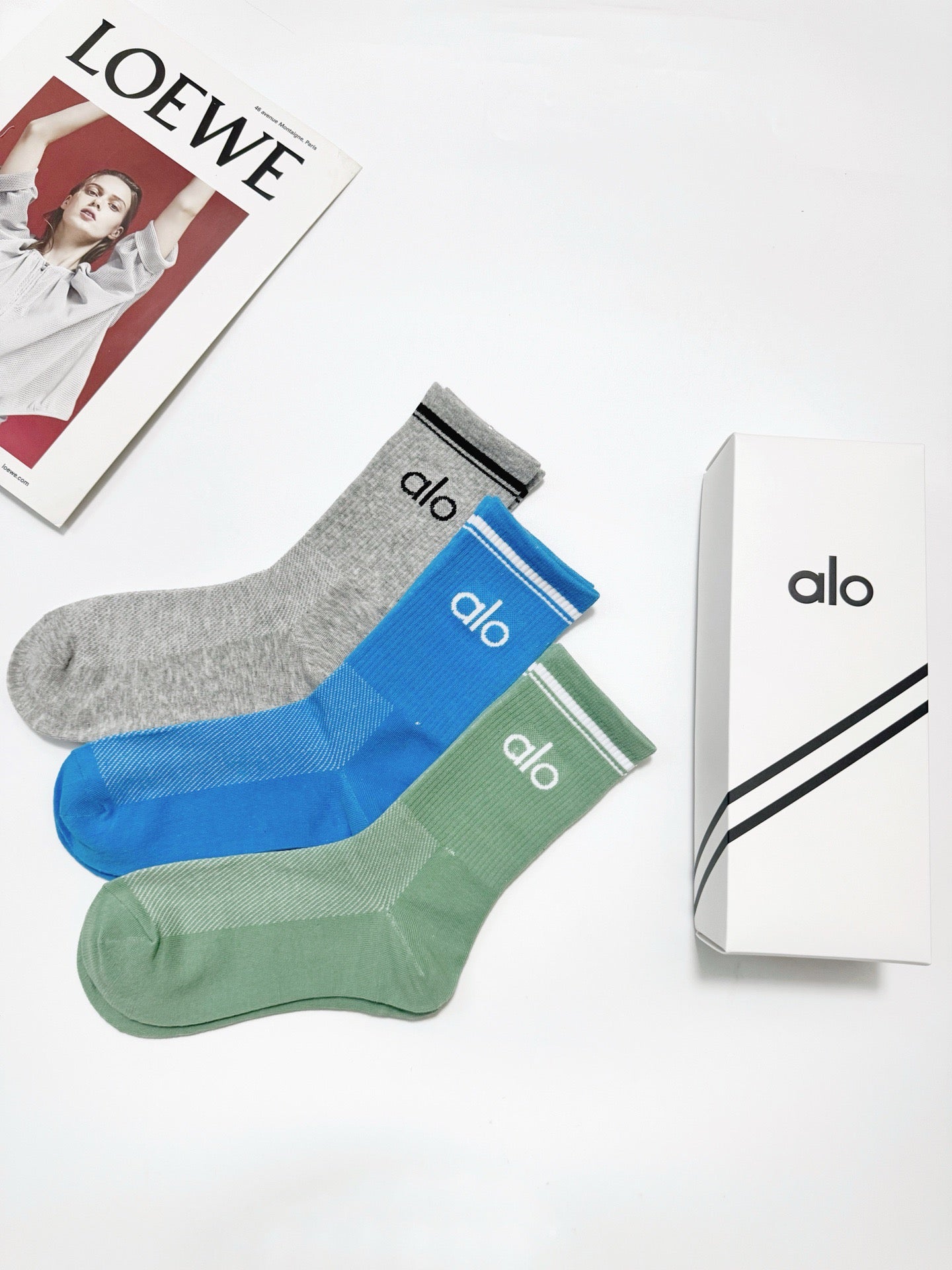 ALO 26S CREW SOCKS 415674 (1 BOX)