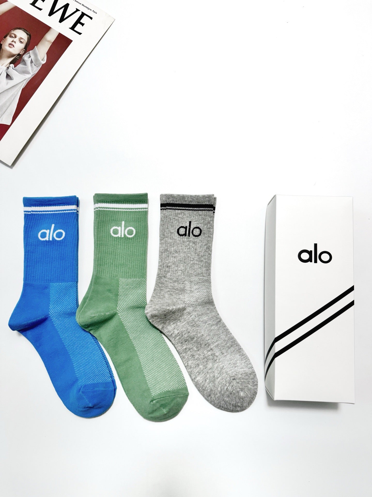 ALO 26S CREW SOCKS 415674 (1 BOX)