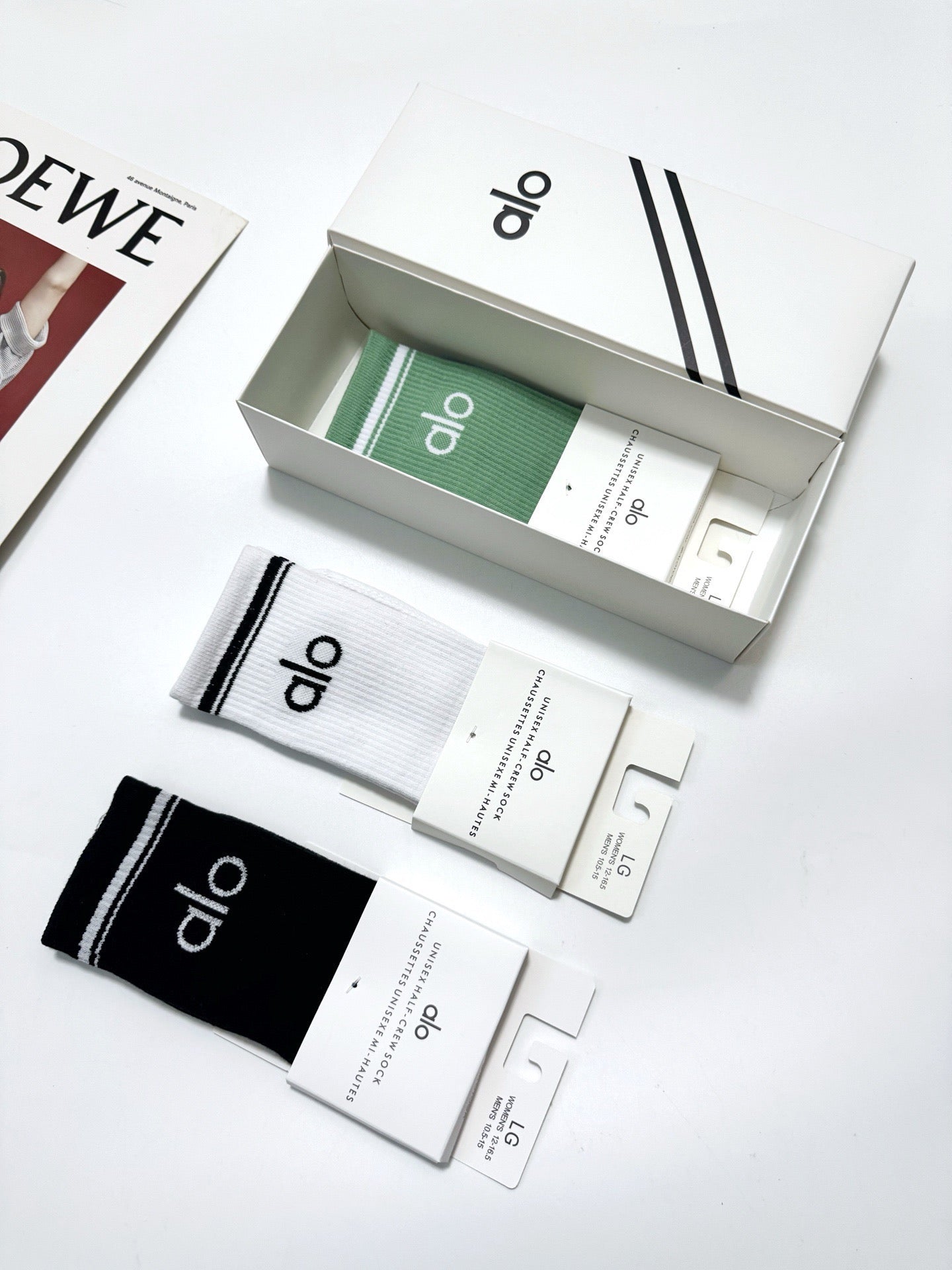 ALO 26S CREW SOCKS 415675 (1 BOX)