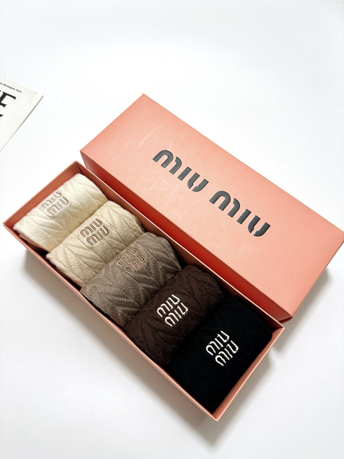 MIUMIU 26S CREW SOCKS 417708 (1 BOX)