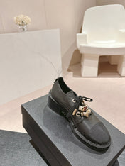 OXFORD SHOES BLACK SHEEPSKIN
