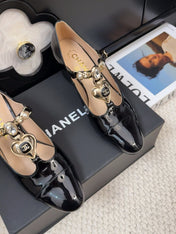MARY JANE SHOES IN BLACK PATENT CALFSKIN 55 MM
