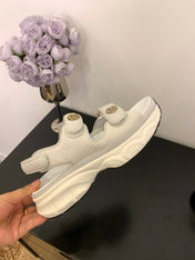 SANDAL 25S IN WHITE LAMBSKIN EMBOSED SNAKE PATTERN
