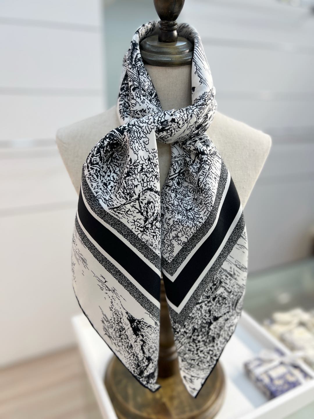 DIOR 26S SCARF 90CM IN SILK 198369