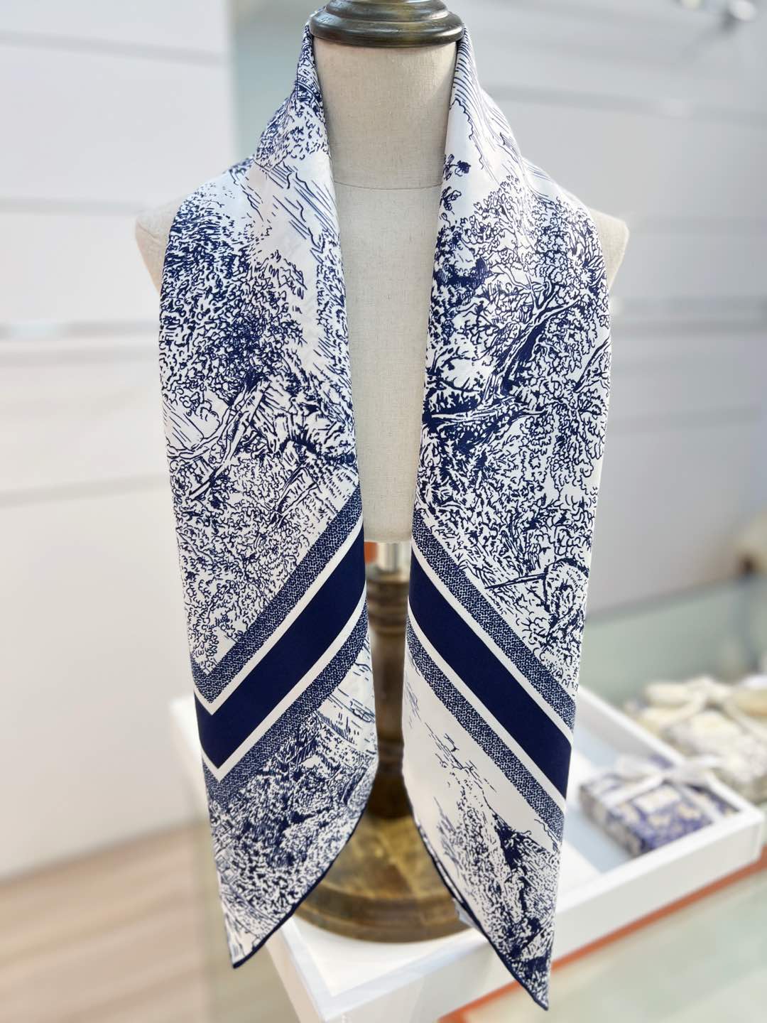 DIOR 26S SCARF 90CM IN SILK 198370