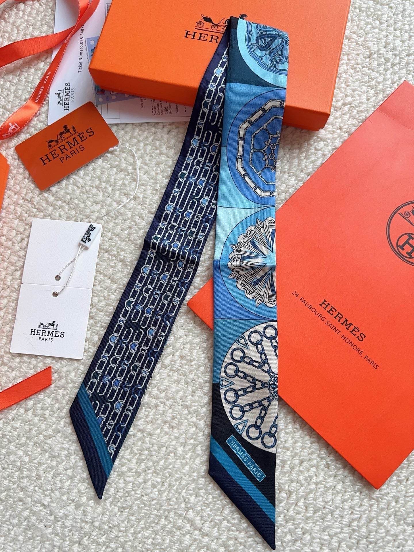 HERMES 26S SCARF 86 IN SILK 309604