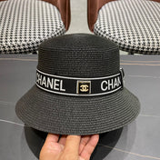 CHANEL 26S BOATER STRAW HAT 337950