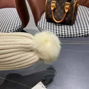 BEANIE HAT IN BEIGE WOOL 403391