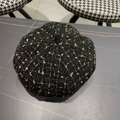 BERET HAT IN BLACK TWEED 434680
