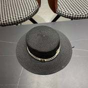 CHANEL 26S STRAW BOATER HAT 335740