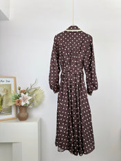 ZIMMERMANN 26S POLKA DOT PLEATED MIDI DRESS STYLE 71