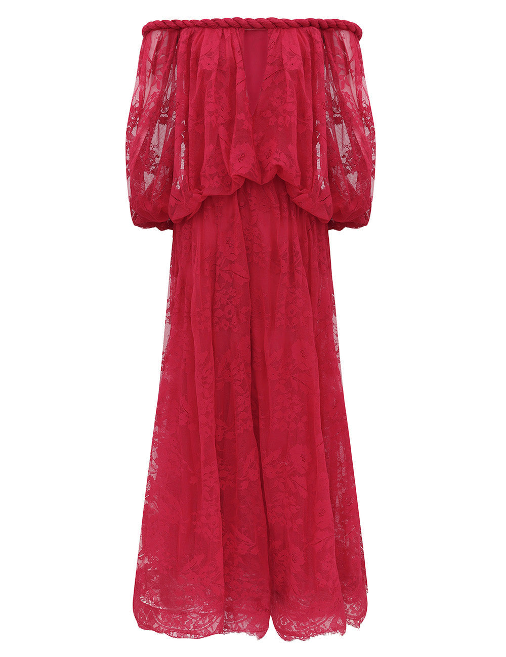 ZIMMERMANN 26S OFF-SHOULDER LACE MAXI DRESS 322