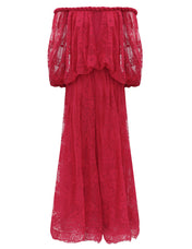 ZIMMERMANN 26S OFF-SHOULDER LACE MAXI DRESS 322