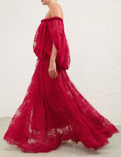 ZIMMERMANN 26S OFF-SHOULDER LACE MAXI DRESS 322