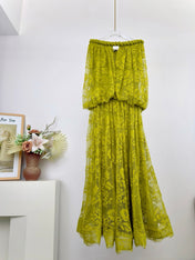 ZIMMERMANN 26S OFF-SHOULDER LACE MAXI DRESS 321