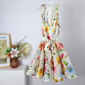ZIMMERMANN 26S FLORAL FIT-AND-FLARE MINI DRESS 299