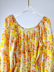 ZIMMERMANN 26S DRAWSTRING FLORAL MIDI DRESS 284