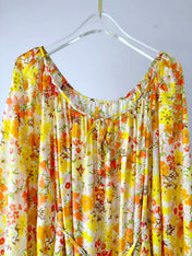 ZIMMERMANN 26S DRAWSTRING FLORAL MIDI DRESS 284