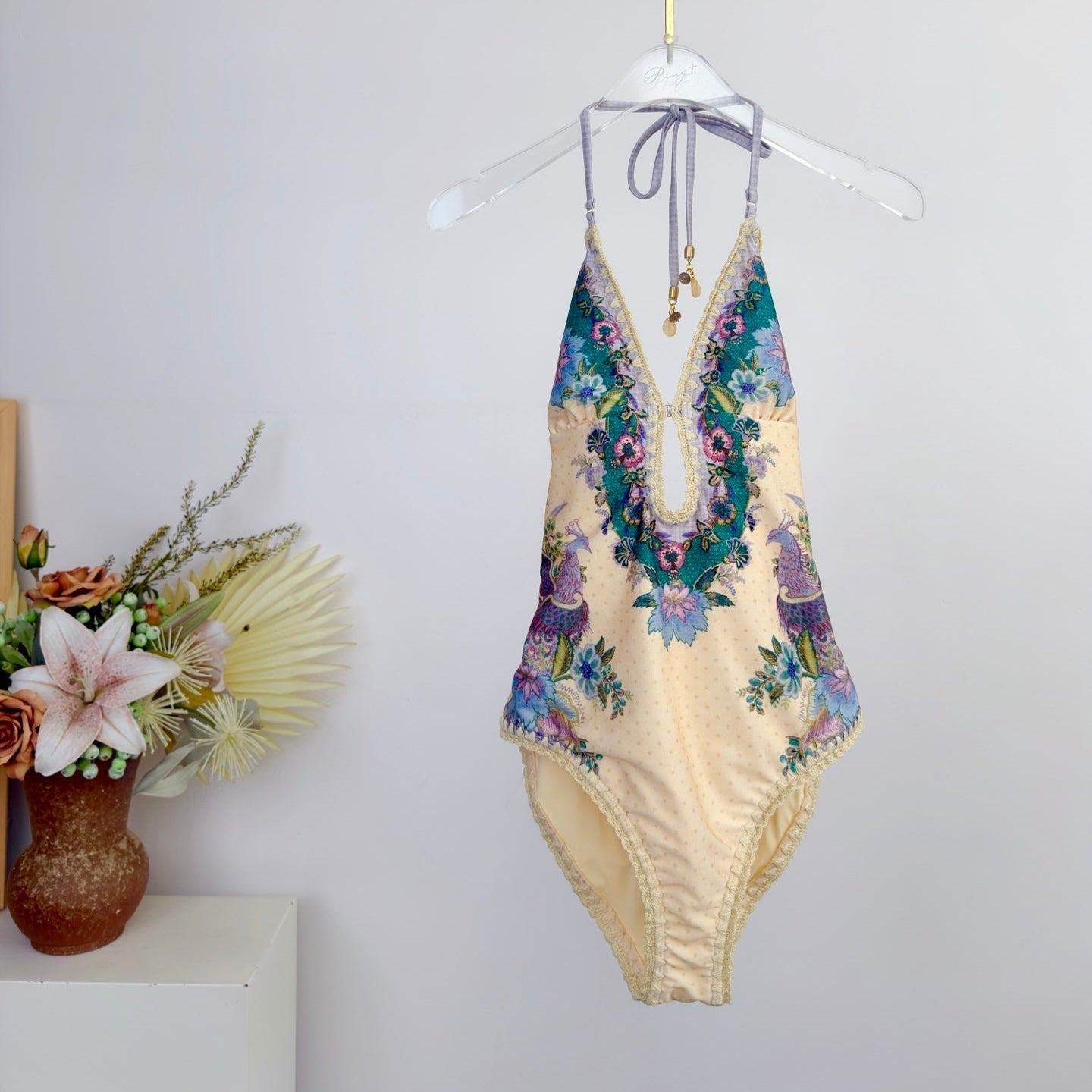 ZIMMERMANN 26S HALTER ONE-PIECE SWIMSUIT 283