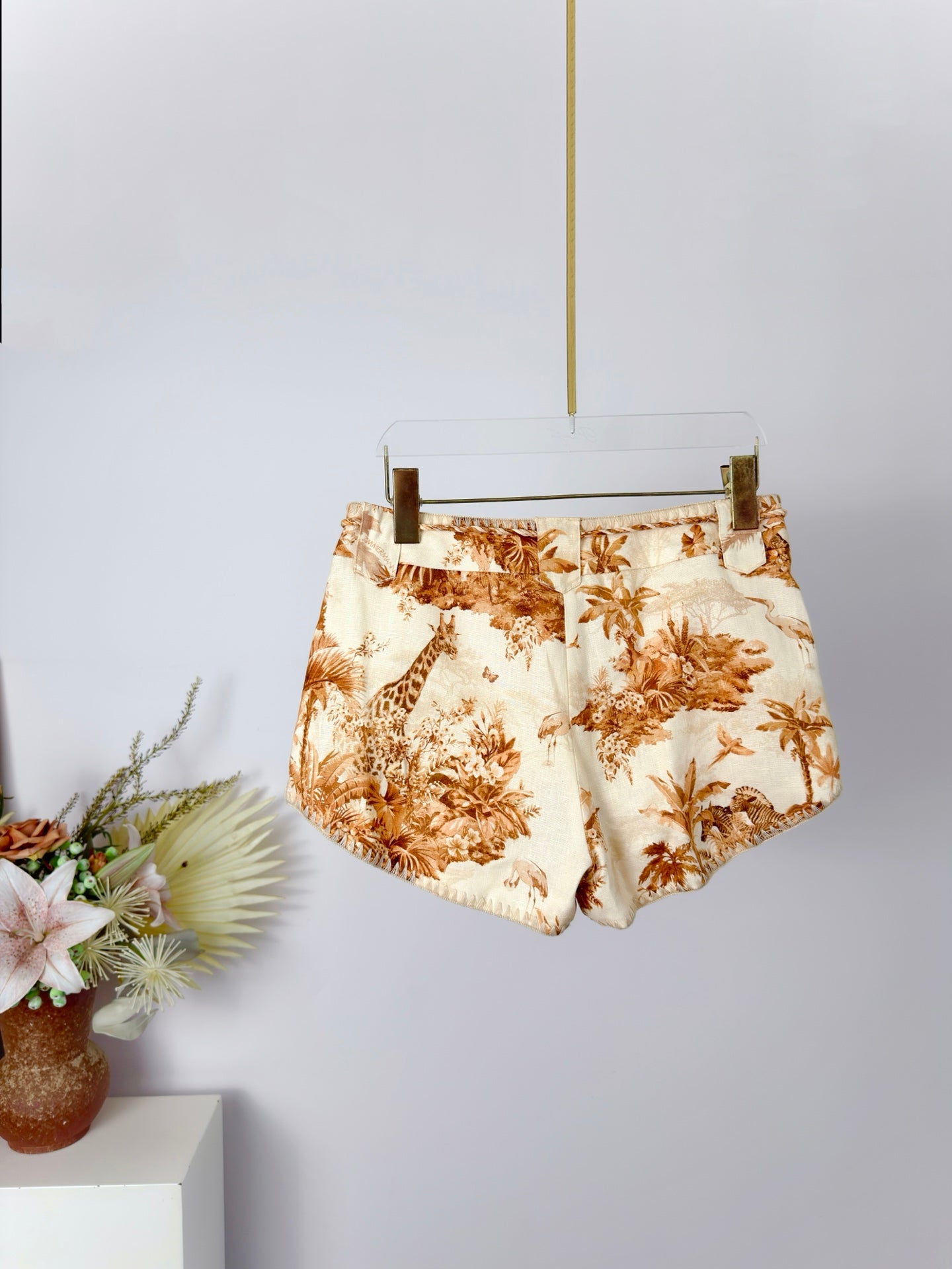 ZIMMERMANN 26S DRAWSTRING PRINTED SHORTS 259