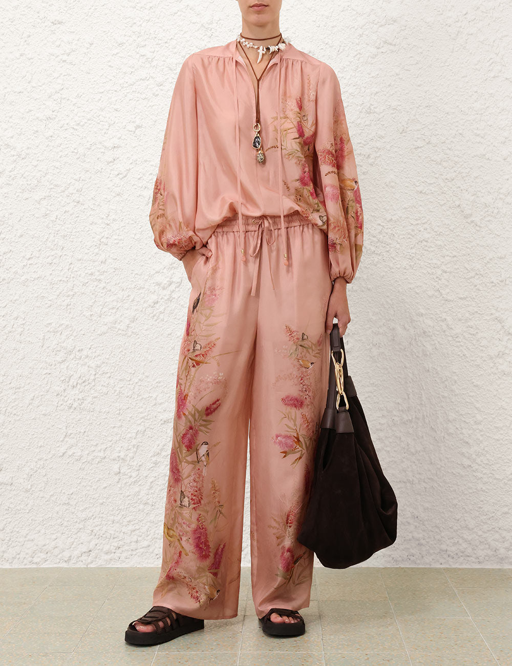 ZIMMERMANN 26S BLOUSE AND WIDE-LEG PANTS SET 247