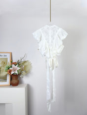 ZIMMERMANN 26S LACE RUFFLE BLOUSE 236