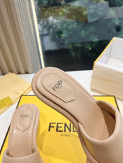 FF Baguette Slides Women 45 Nappa Leather Beige