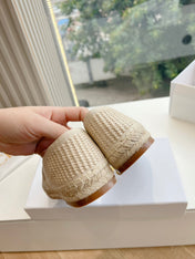 WOVEN LOAFER IN BEIGE RAFFIA