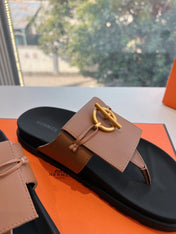 JOYCE SANDAL IN BRONZE BROWN CALFSKIN