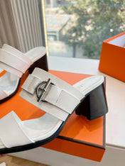 KUTE 60 SANDAL IN WHITE CALFSKIN