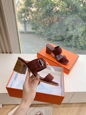 KUTE 60 SANDAL IN CHESTNUT BROWN SUEDE