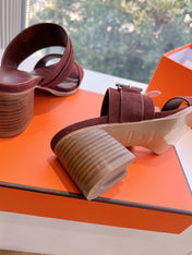KUTE 60 SANDAL IN CHESTNUT BROWN SUEDE