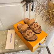 LV 26S ISOLA COMFORT MULES IN BROWN CALFSKIN