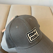 MM BASEBALL CAP IN DARK GREY KHAKI FABRIC STYLE 1