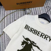 BURBERRY 25S SHORT-SLEEVED KNIT SWEATER 216