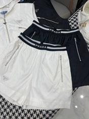SLEEVELESS HOODIE AND SHORTS JACQUARD FABRIC 266715