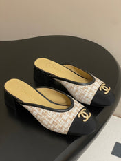 BUBBLE 30 MM IN BLACK FABRIC AND MIX COLOR TWEED