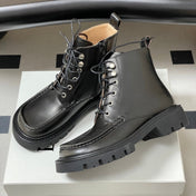 LOEWE 26S ANKLE BOOTS IN DARK OLIVE GRAY CALFSKIN