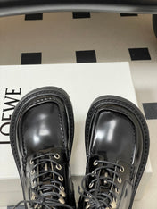 LOEWE 26S ANKLE BOOTS IN BLACK PATENT CALFSKIN
