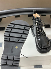 LOEWE 26S ANKLE BOOTS IN BLACK PATENT CALFSKIN