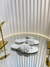 LACE SANDALS IN WHITE CALFSKIN