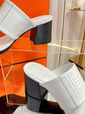 HM 26S MONICA 60 SANDAL IN WHITE CALFSKIN
