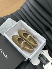 MARY JANE SHOES BEIGE ECRU LAMBSKIN