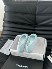 CLASSIC BALLET FLATS LIGHT BLUE LAMBSKIN