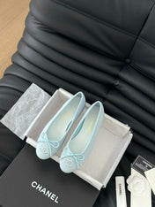 CLASSIC BALLET FLATS LIGHT BLUE LAMBSKIN